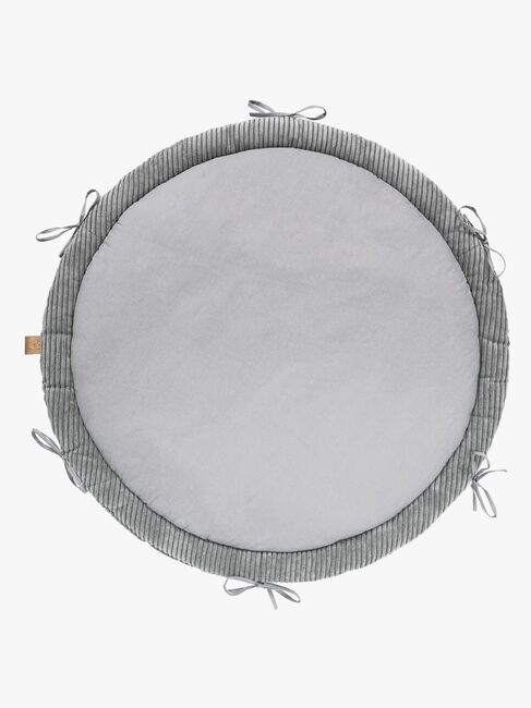 MeowBaby Aesthetic Babynest med Flettet Beskyttelse & Leketeppe, Grey