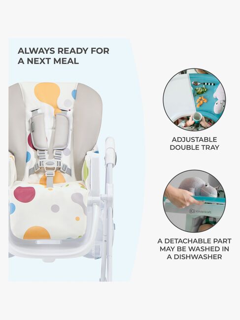 Kinderkraft Høy Stol YUMMY, Multi