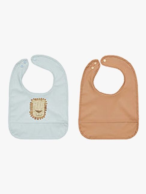 OYOY Lobo Løve Smekke 2-Pakk, Caramel/Ice Blue