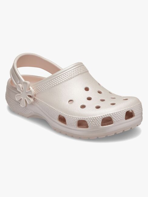 Crocs Classic Pearl Shine Tøfler, Quartz