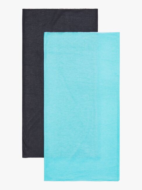 Nordbjørn Bjørli Hals 2-Pack, Black/Aqua Sea