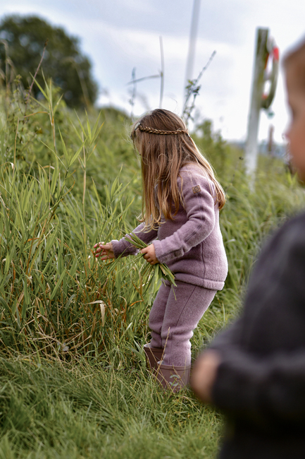 Mikk-Line Fleecejakke Baby Merinoull, Twilight Mauve