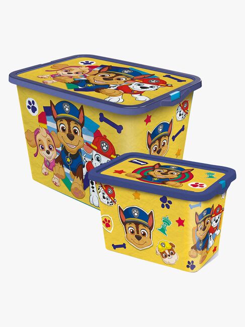 Paw Patrol Oppbevaringsbokser Sett 23l & 7l, Gul