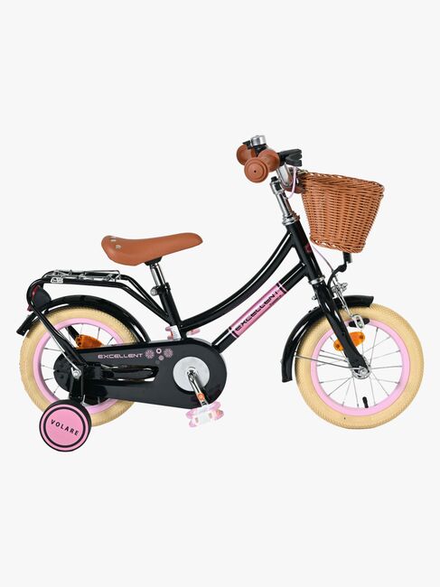 Volare Excellent Sykkel med Kurv 12 Tommer, Svart