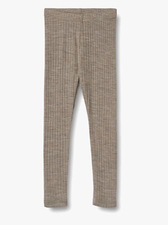 Wheat Agi Leggings Merinoull, Khaki Melange