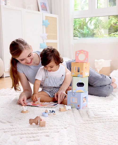 Hape Eventyrbok med Lekesett The Happy Stables