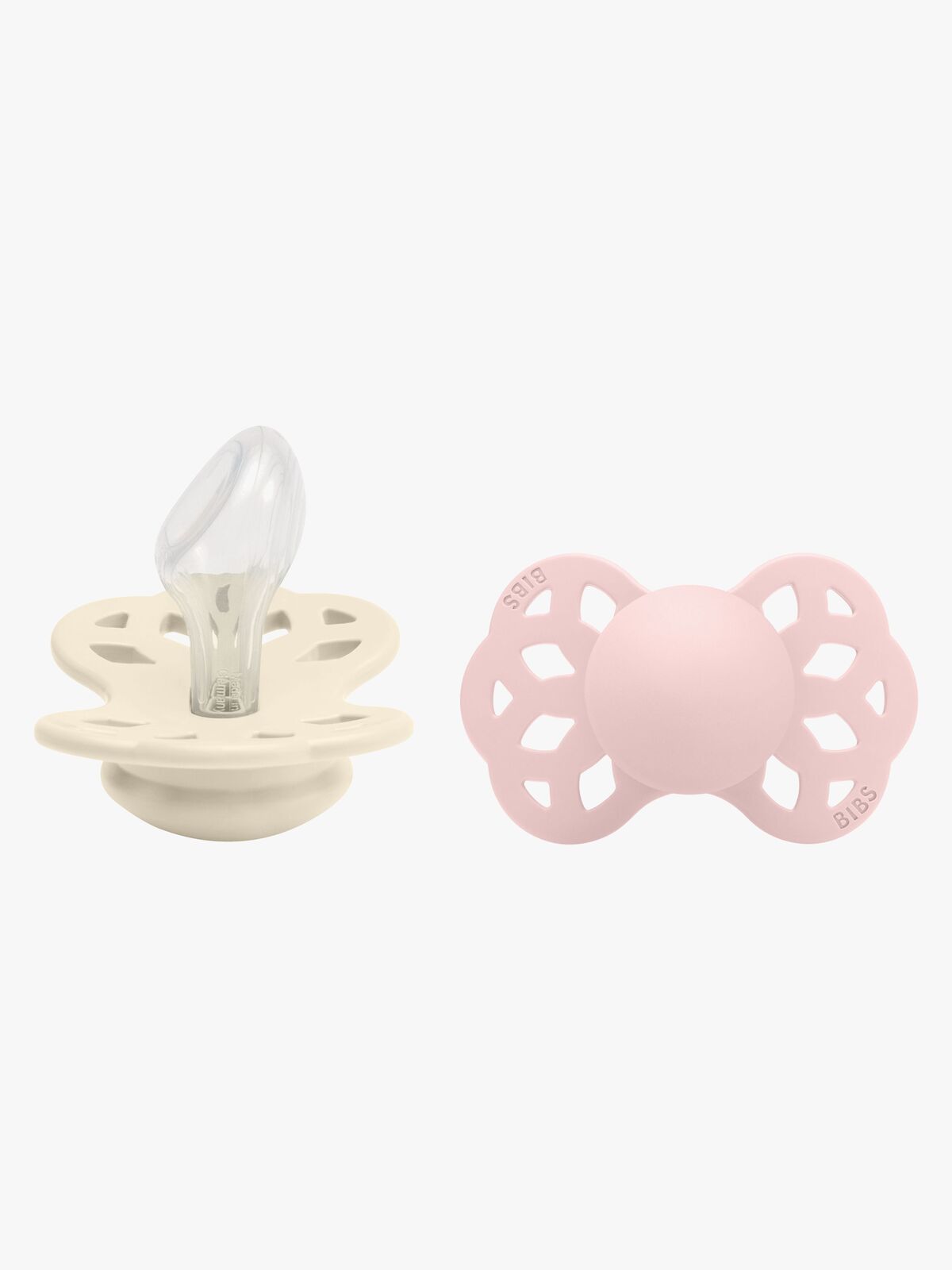 BIBS Infinity Smokk 2-pack Str. 2 Anatomical, Ivory/Blossom