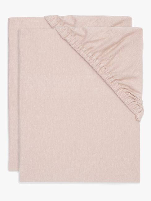 Jollein Stretchlaken 2-Pakk Bomullstretch 60x120, Wild Rose