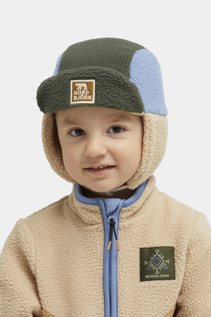 Nordbjörn Knallen Fleece-lue, Sesame/Tobacco Brown/Deep Depths