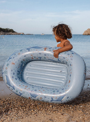 Little Dutch Flytemadrass Ocean World Båt, Blue