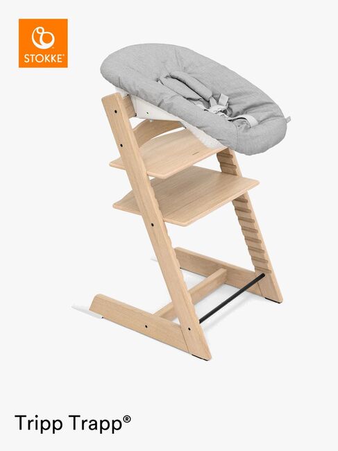 Stokke Tripp Trapp Stol inkl. Newborn Set, Oak Natural/Grey