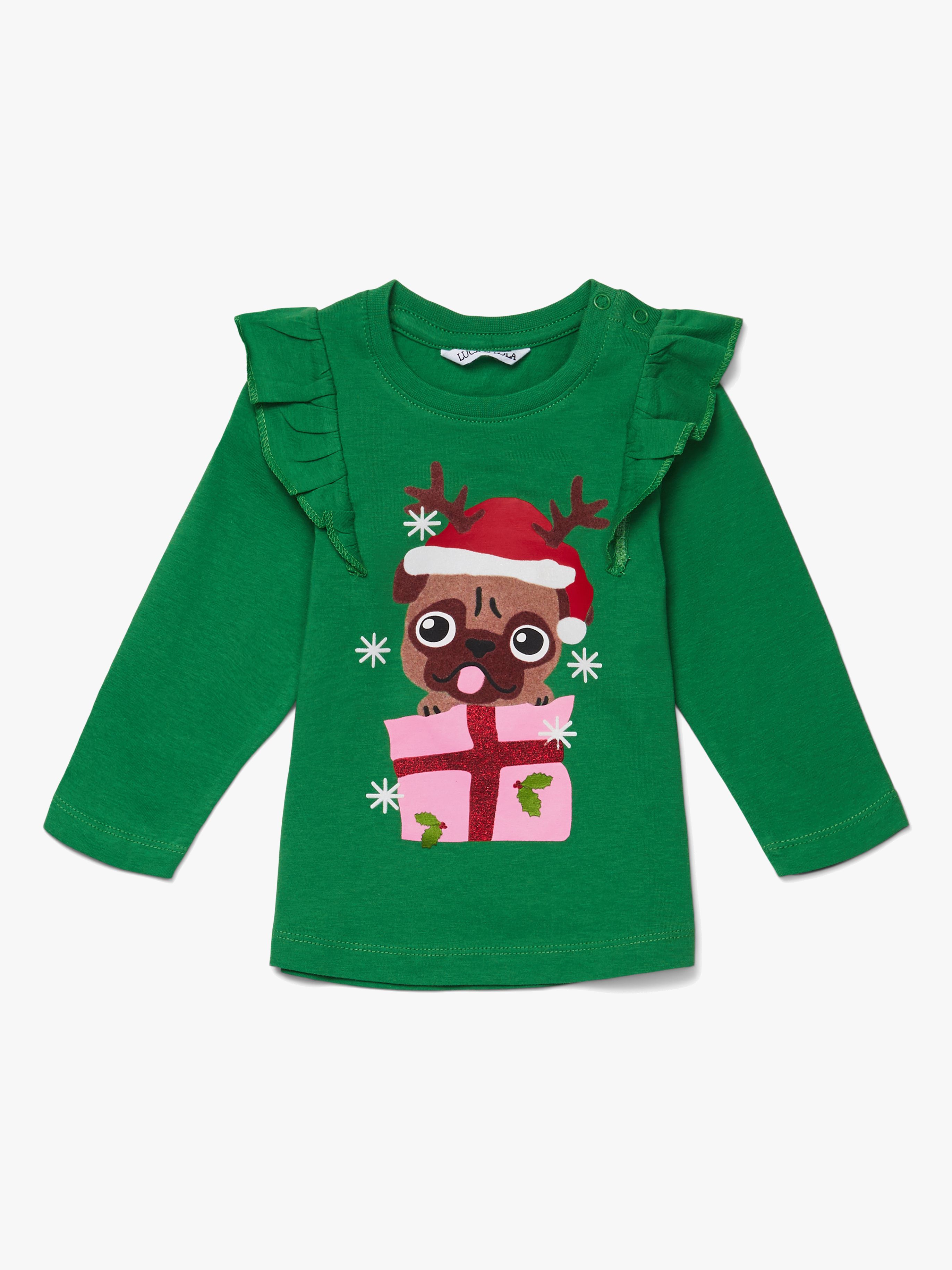 Luca & Lola Topp Merry Pugbaby, Green 56 - Gensere