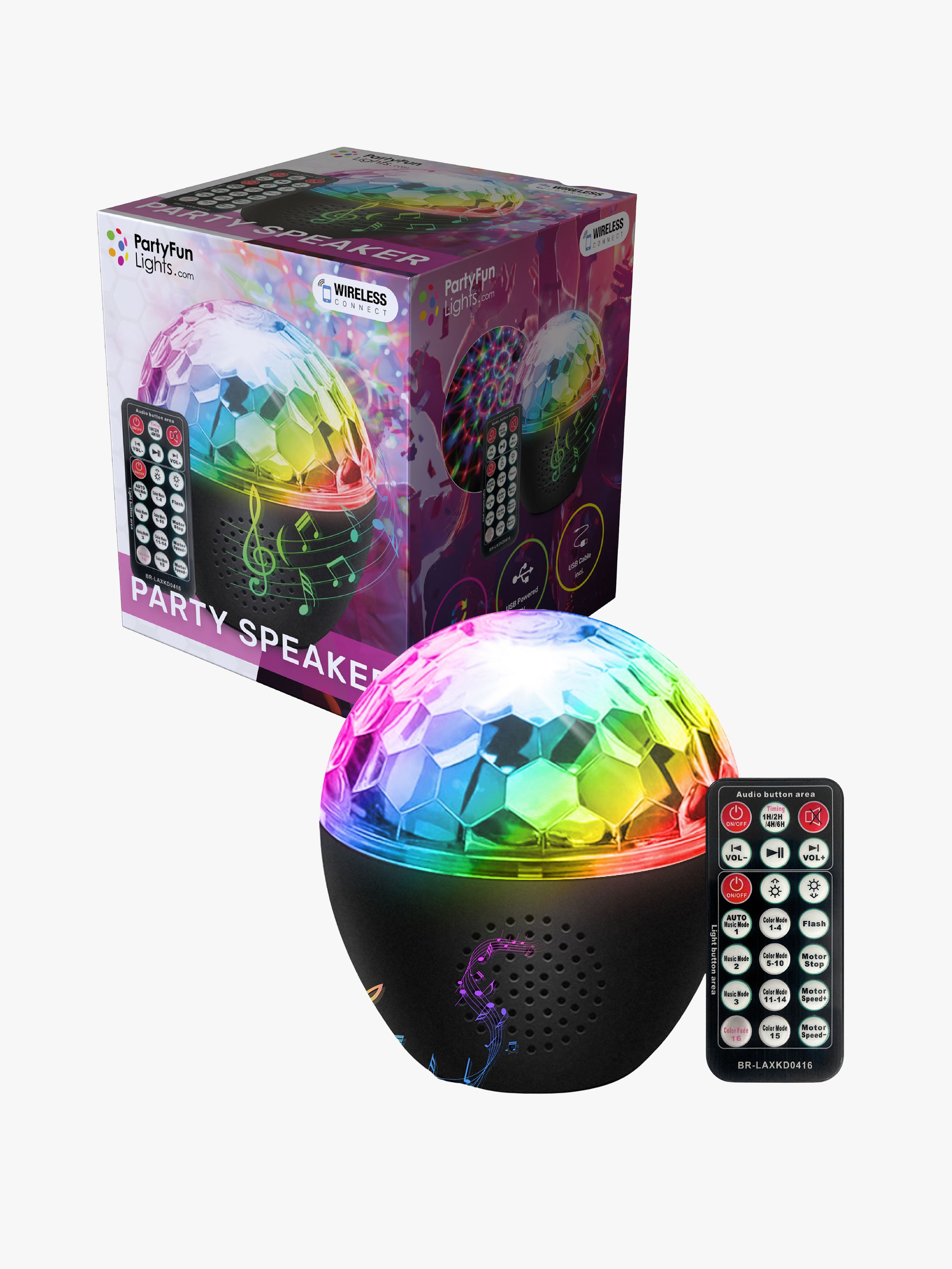 PartyFunLights Bluetooth Høyttaler & Party Lampe - Dekorasjoner