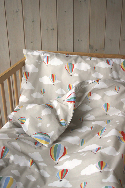 Rätt Start Sengesett Sprinkelseng 100x130 Luftballong 3 Deler, Greige