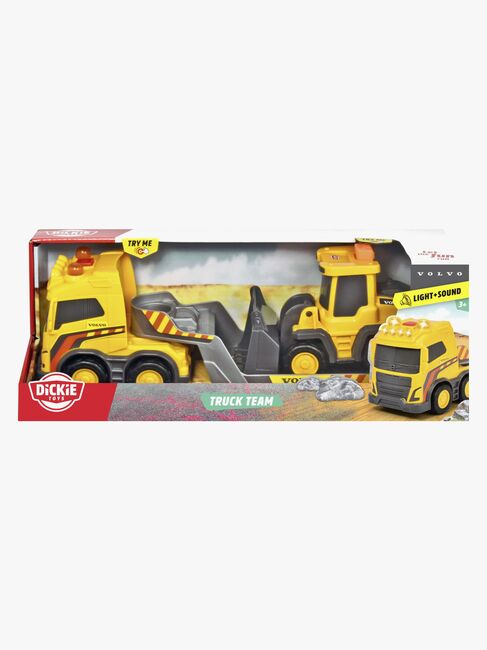 Dickie Toys Volvo Kjøretøysett Trailer med Hjullaster