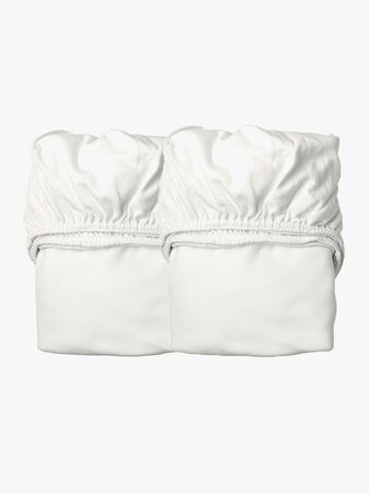 Leander Stretchlaken 2-pack 60x115, Snow