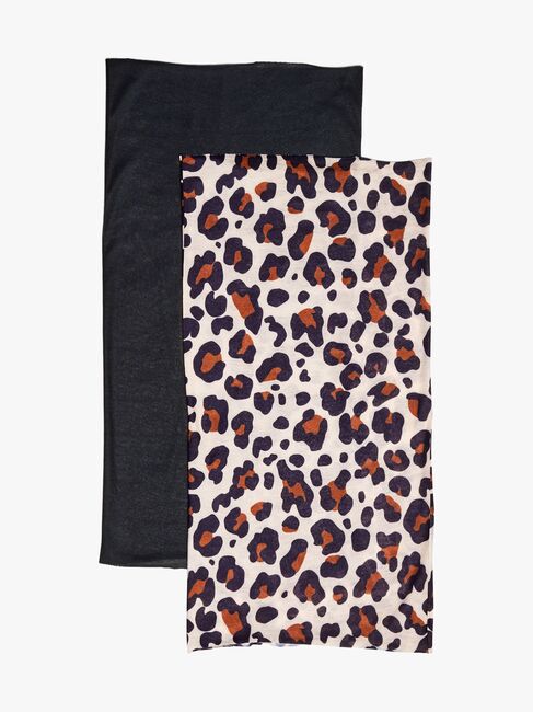 Nordbjørn Bjørli Hals 2-Pack, Black/Leopardy Rustic Sandshell