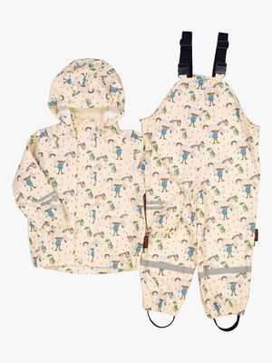 Geggamoja Fôret Regnsett Pippi Langstrømpe, Beige