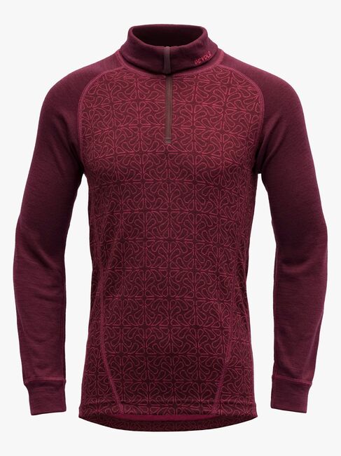 Devold DUO ACTIVE MERINO ZIP NECK Genser Merinoull JR, Port
