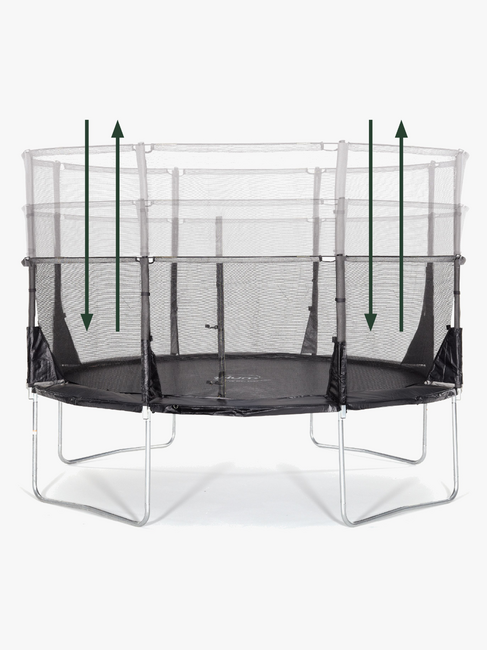 Plum 14ft Space Zone II Telescopic Trampoline inkl. Sikkerhetsnett 426 cm