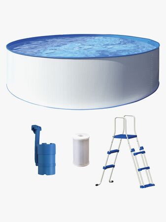 Swim & Fun Kreta Bassengsett 460x90 cm, Hvit