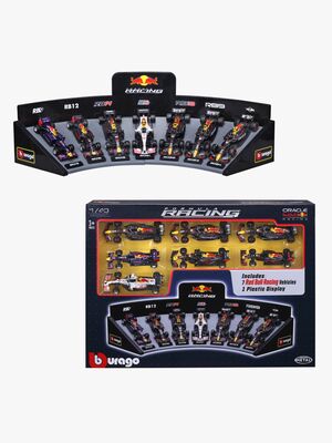 Bburago F1 Red Bull Deluxe Gavesett med Biler & Display 1:43