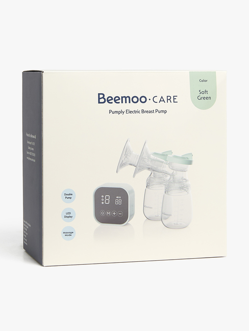 Beemoo CARE Pumply Elektrisk Brystpumpe Dobbel, Soft Green