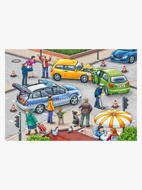 Ravensburger Puslespill Blålys på Vei 2x12 Brikker