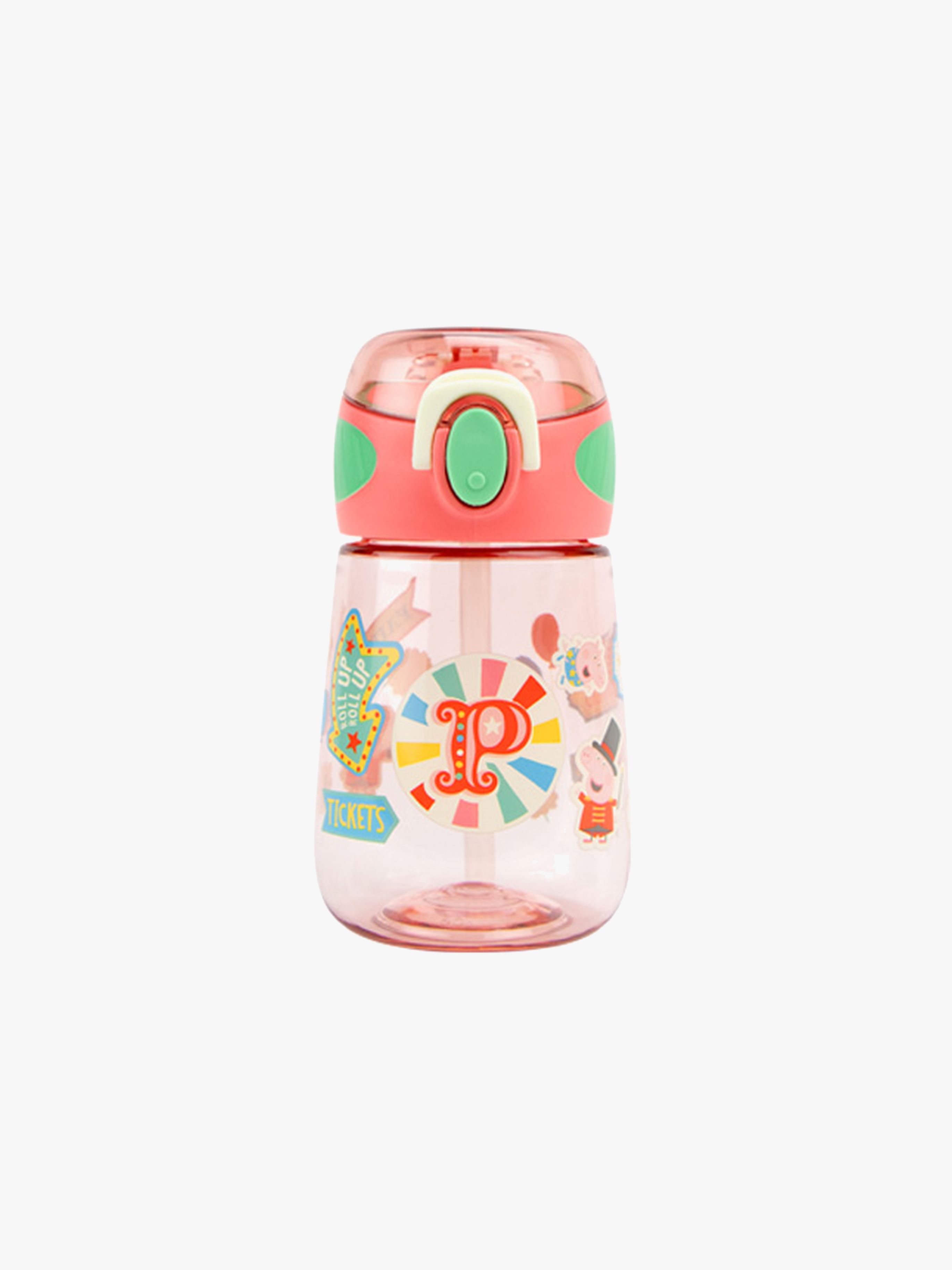 Nuby Peppa Pig 2-in-1 Vannflaske 400 ml, Rosa - Tur & Piknik