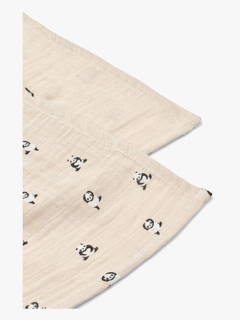 LIEWOOD Lewis Musselinteppe 2-Pakk, Mini panda/Sandy mix