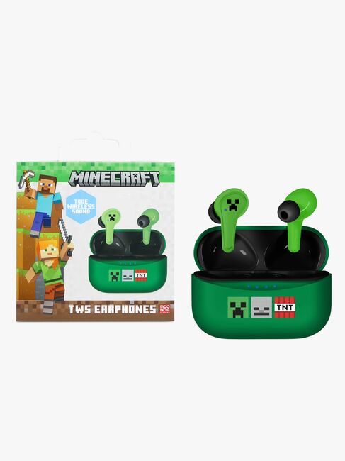 Minecraft Hodetelefoner In-Ear TWS, Grønn