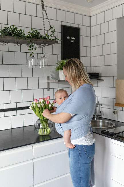 Aldoria Bambu Soft Bæresjal, Dust Blue