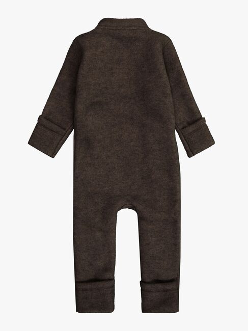 Mikk-Line Vinterdress Merinoull, Dark Brown Melange