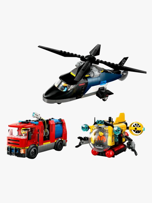 LEGO City 60462 Pakke med helikopter, brannbil og ubåt