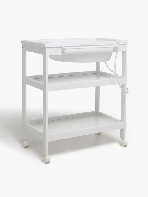 JLY Dream Stellebord med Uttrekkbar Badebalje, White