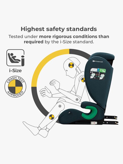 Kinderkraft JUNIOR FIX 2 i-Size Beltestol, Harbor Blue