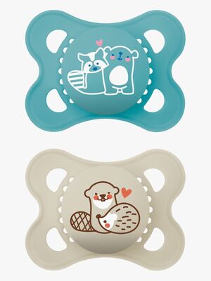 MAM Original Naturgummi Smokker 0-6m, Blå