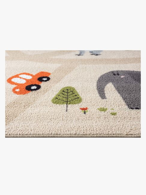 KMCarpets Play Animals Gulvteppe 80x150, Lin