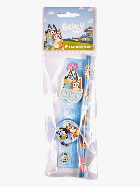 Bluey Skrivesett med Fargestifter & Pennal