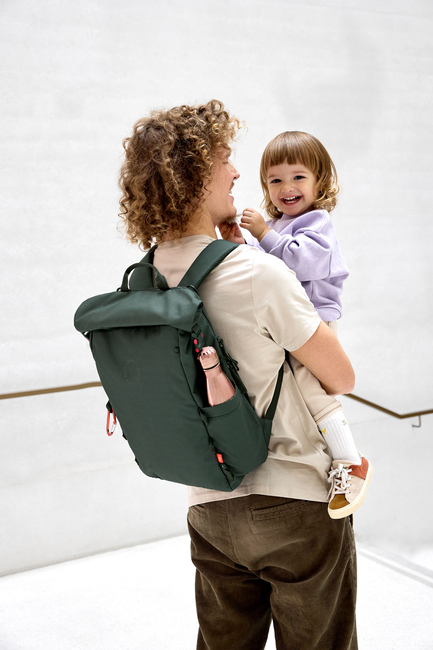 Lässig Outdoor Stelleveske Ryggsekk med Roll-top-åpning, Dark Olive