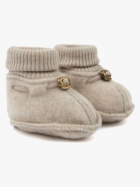 Mikk-Line Tøfler Merinoull, Melange Offwhite