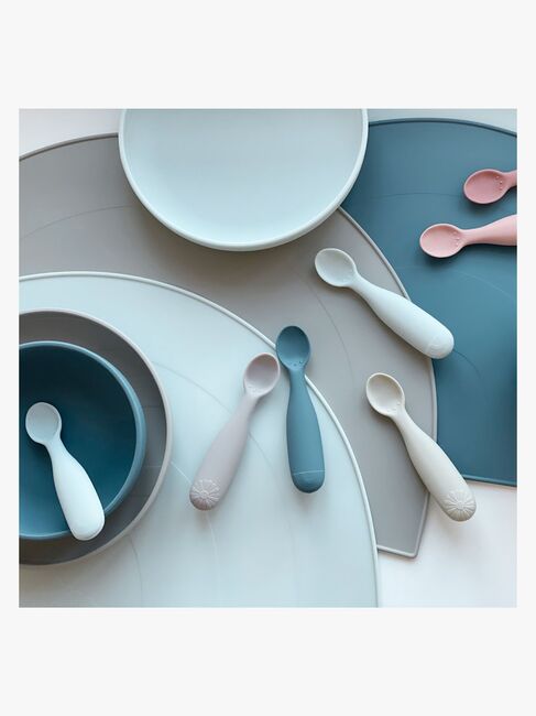 Cam Cam Copenhagen Silikontallerken 2-pack Rainbow, Midnight Mix