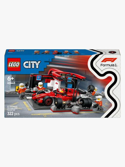LEGO City 60443 F1-depotstopp og -team med Ferrari-bil