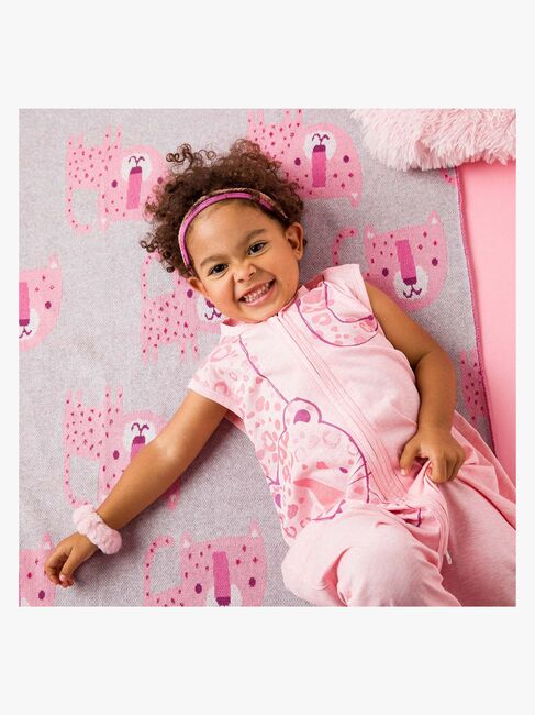 Bizzi Growin Strikketeppe Aio Baby, Lyra Leopard