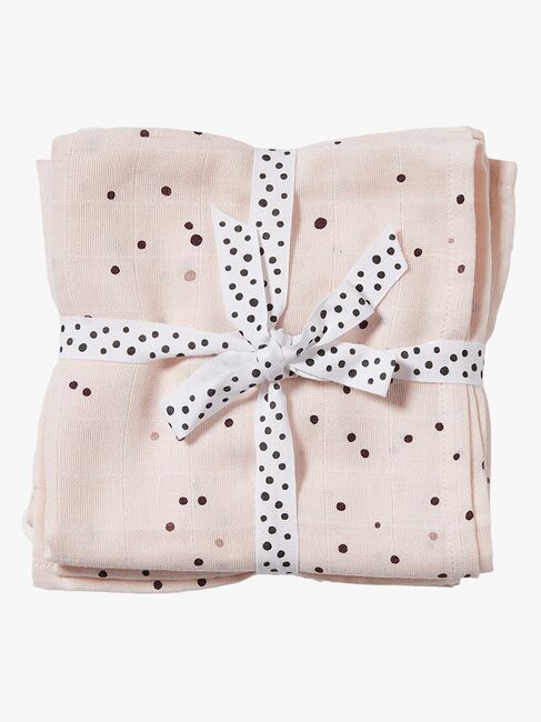 Done By Deer Teppe Dreamy Dots 120x120 2-pack, Powder