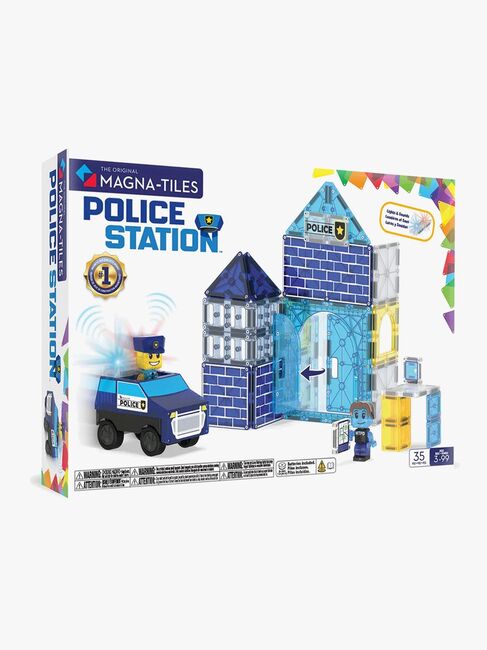 MAGNA-TILES Politistasjon Magnetiske Byggeklosser 35 Deler