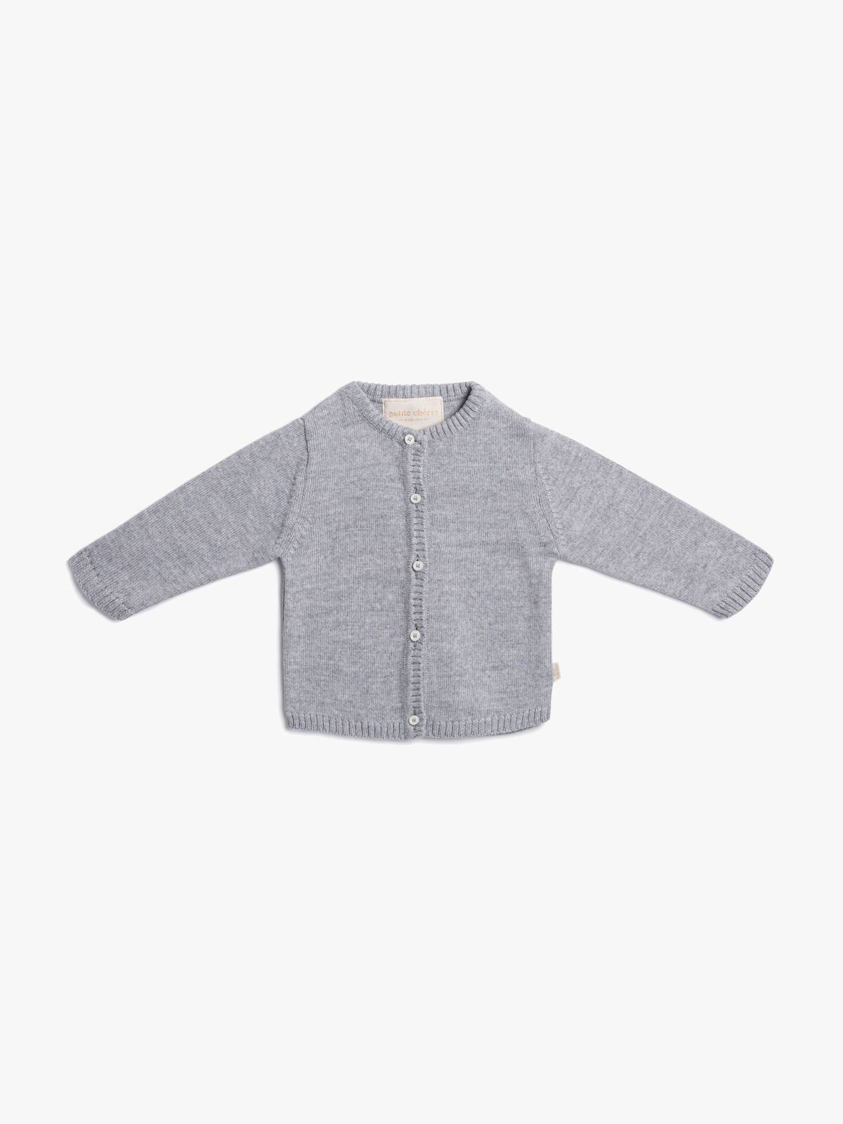 Petite Chérie Atelier Margit Cardigan, Light Grey/Grey Melange