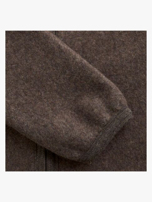 Huttelihut Ullfleecejakke Merinoull, Brown Melange