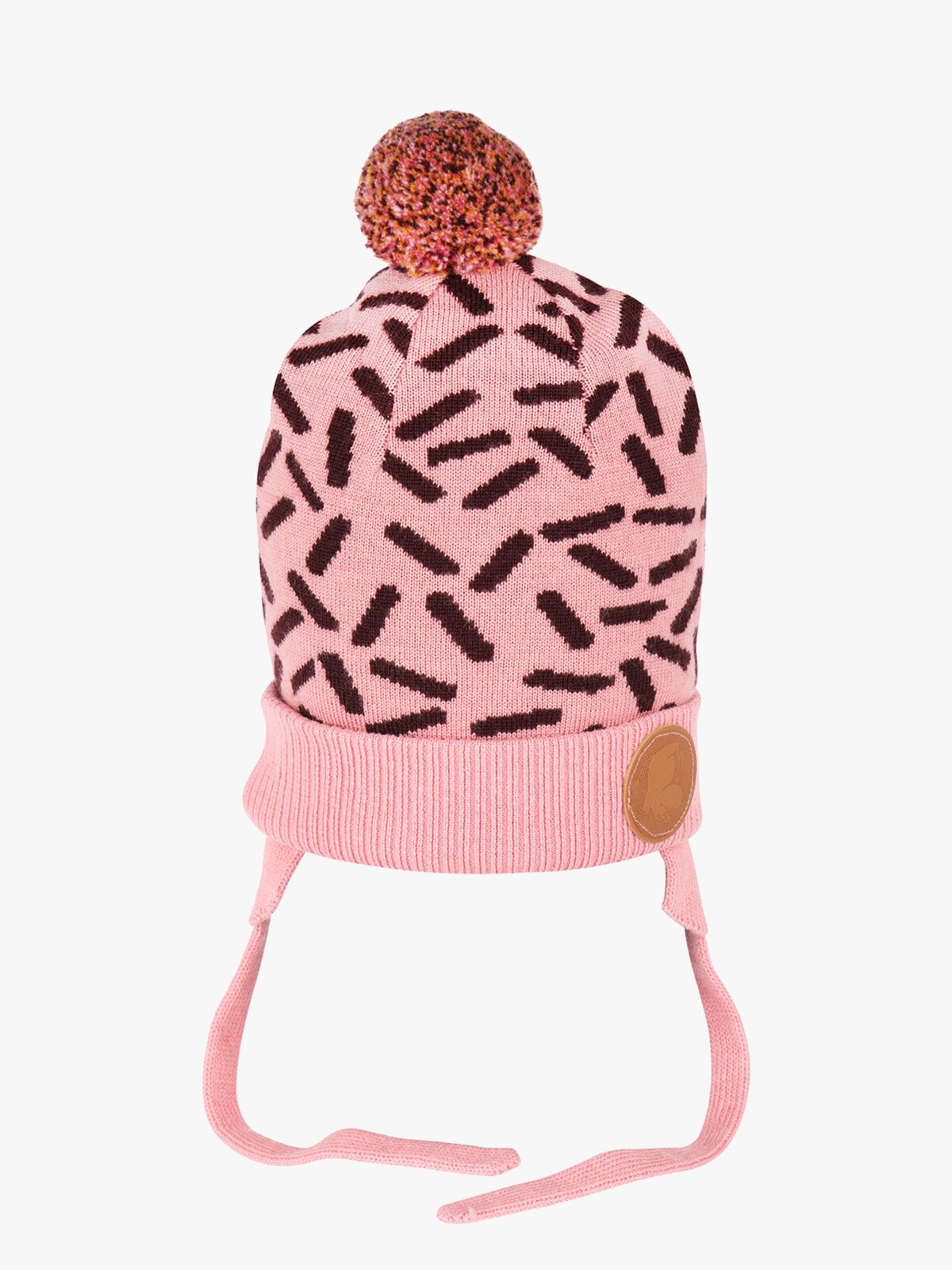 Mummitrollet Strikket Lue Merinoull, Rosa