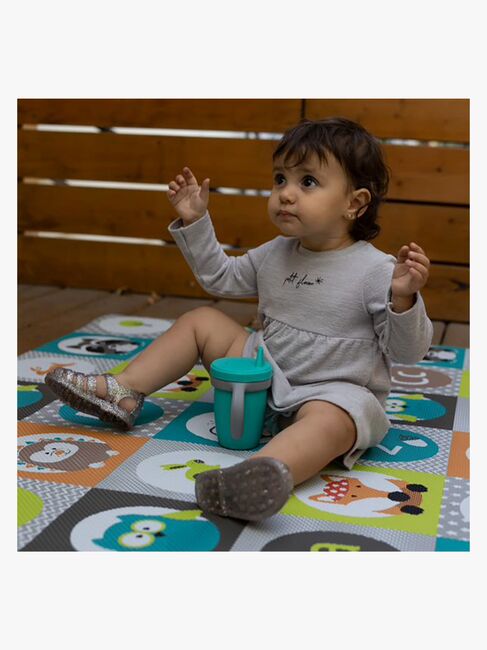 bblüv Kopp Anti-spill 4-in-1, Aqua/Grey